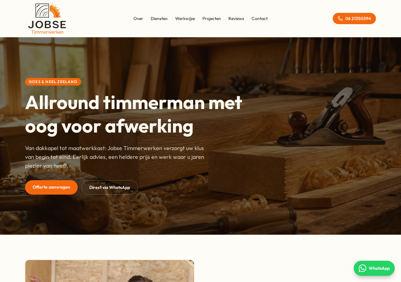 Homepage van Jobse Timmerwerken